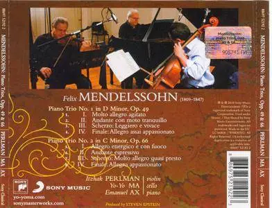 Izhak Perlman, Yo-Yo Ma, Emanuel Ax - Mendelssohn: Piano Trios (2010)