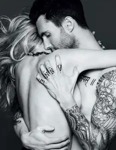 Anne Vyalitsyna & Adam Levine by Alix Malka for Vogue Russia November 2011