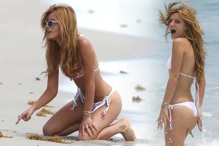 Bella Thorne - Bikini candids in Miami May 18, 2014