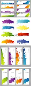 Vector - Banners with paint splashes
