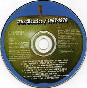 The Beatles: 1967 - 1970 (Blue Album) (1993) [EMI 0777 7 97039 2 0]