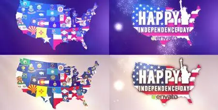 USA States Flag Logo - Project for After Effects (VideoHive)