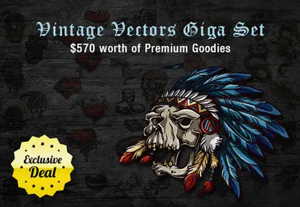 InkyDeals Vintage Vectors Giga Set