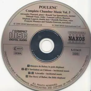 Poulenc - Complete Chamber Music, Vol.5 - Alexandre Tharaud et al. (2000) {Naxos 8.553615}