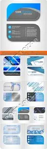 Business cards modern style template design vector 9