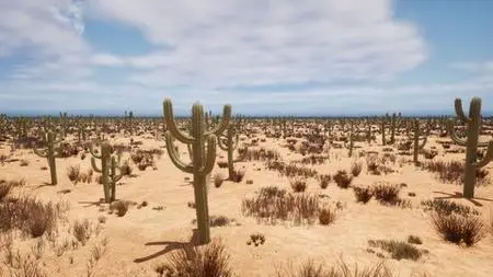 Create Realistic Game Cactus Optimized With Speedtree