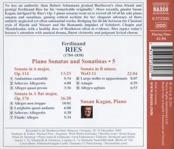 Susan Kagan - Ries: Piano Sonatas and Sonatinas, Vol. 5 (2010)