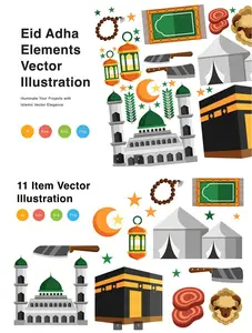 EE - Eid Adha Elements Vector Illustration VAC7WV4