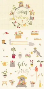 Spring Gardening Vector Set