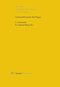 Hans Hahn Gesammelte Abhandlungen Band 1/Hans Hahn Collected Works Volume 1: Mit einem Geleitwort von Karl Popper/With a Forewo