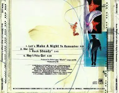 Bryan Adams - Let's Make A Night To Remember (Japan CD5) (1996) {A&M}