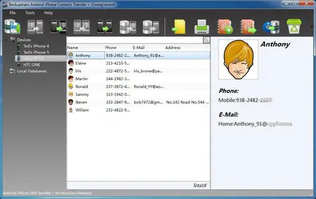 Backuptrans Android iPhone Contacts Transfer Plus 3.1.12