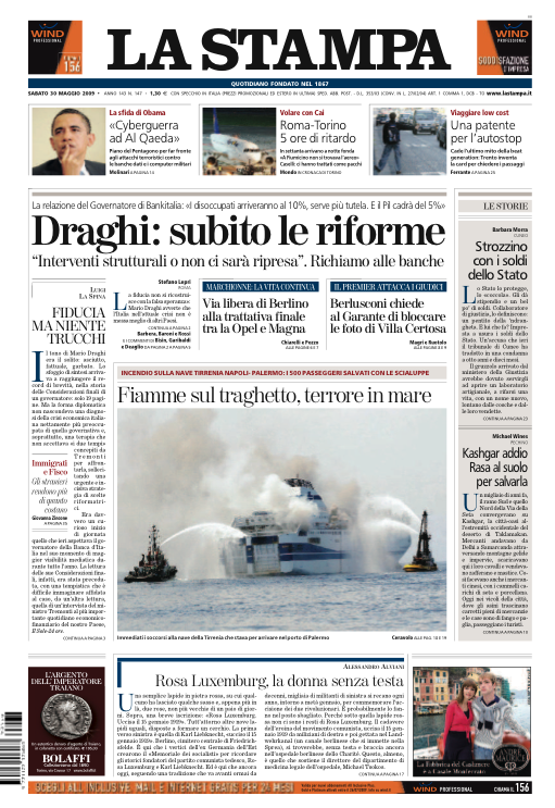 La Stampa 30 Maggio 2009 (Edizione di Cuneo ed Internazionale)