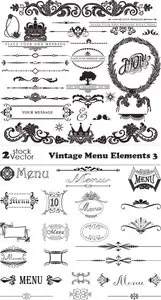 Vectors - Vintage Menu Elements 3