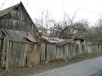 Empty and destroyed houses