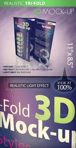 GraphicRiver Tri-fold 3D Mock-up Pack