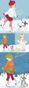 Winter little girl
