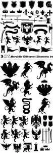 Vectors - Heraldic Different Elements 19