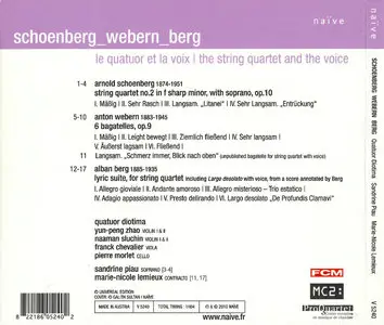 Quatuor Diotima, Sandrine Piau, Marie-Nicole Lemieux - Schoenberg, Webern, Berg: The String Quartet and the Voice (2010)