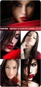 Stock Photo: Portrait of beautiful woman. Set.10