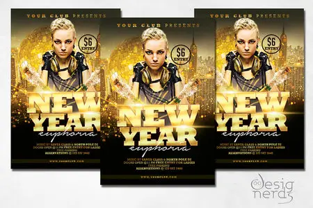 CreativeMarket - New Year Euphoria Flyer