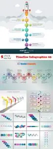 Vectors - Timeline Infographics 69