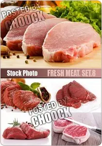Fresh meat. Set.8 - Stock Photo