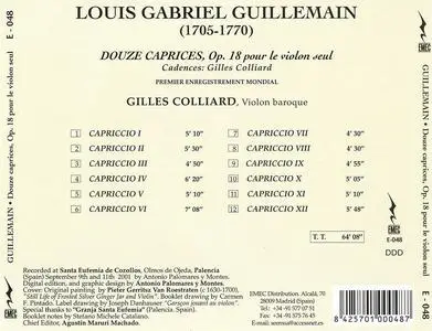 Gilles Colliard - Louis Gabriel Guillemain: Douze Caprices, Op. 18 pour le violon seul (2002)