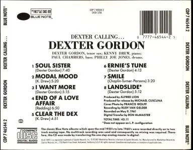 Dexter Gordon - Dexter Calling... (1961/1987)