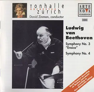  Beethoven - Zinman, TonhalleOrch. Zürich - Symphonies Nos. 3 & 4 (1998, Arte Nova # 74321 59214 2) 