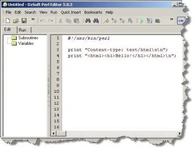 DzSoft Perl Editor 5.8.3.7