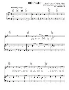 Hesitate - Jonas Brothers (Piano-Vocal-Guitar)