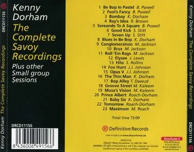Kenny Dorham - The Complete Savoy Recordings Plus Other Small Group Sessions (1946-49) {1999 Definitive Records}