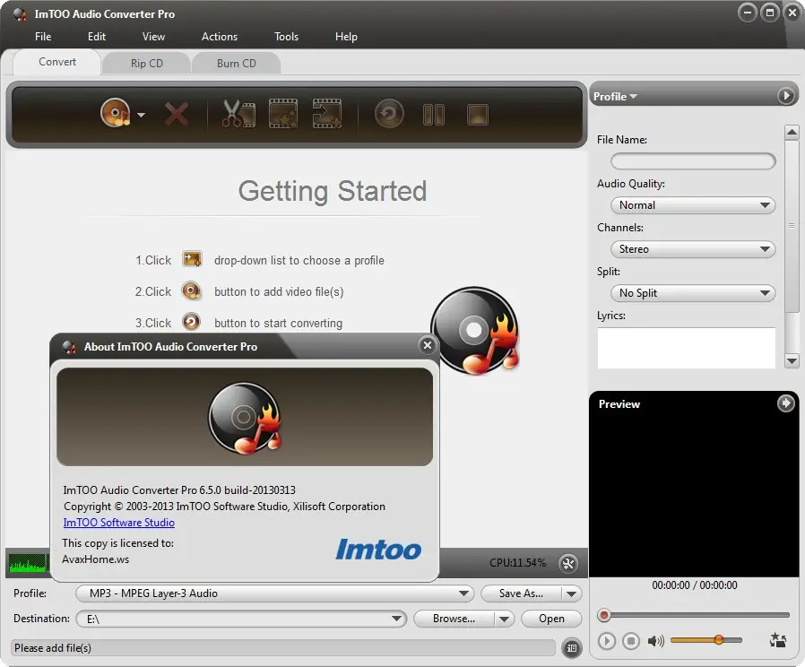 ImTOO Audio Converter Pro 6.5.0.20130313