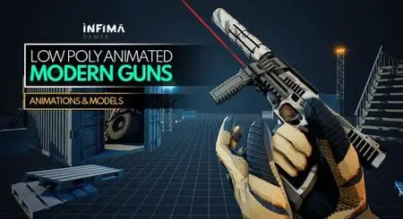 Unreal Engine Marketplace - Low Poly Animated - Modern Guns Pack (4.26 - 4.27, 5.0 - 5.1)