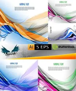 Abstract wavy vector design