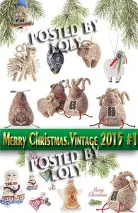 Merry Christmas Designs 2015. Vintage #1 - Stock Photo