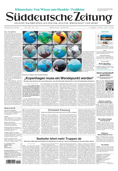 Sueddeutsche Zeitung vom 07.12.2009