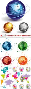 Vectors - Creative Globes Elements