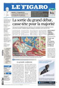 Le Figaro du Lundi 11 Mars 2019