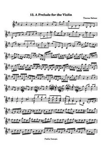 BaltzarT - 13. A Prelude for the Violin