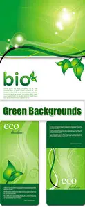 Green Natural Backgrounds Vector 2