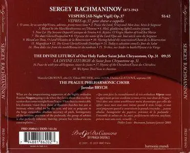 Prague Philharmonic Choir, Jaroslav Brych - Rachmaninov: Vespers, Op. 37;  Liturgy of St John Chrysostom, Op. 31 (2007)