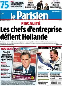 Le Parisien + Cahier Paris du Vendredi 5 Octobre 2012