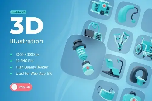 Medicine V2 - 3d Illustration