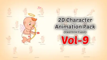 Videohive - Valentine Cupid 2D Character Animation Pack Vol 9 - 60790095