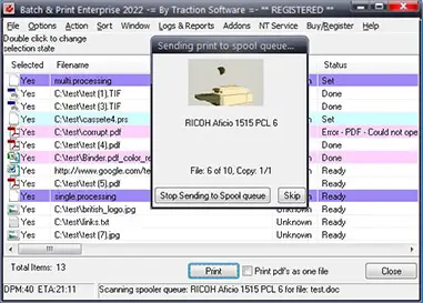 Traction Software Batch and Print Enterprises 15.02