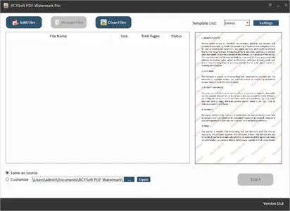 Rcysoft PDF Watermark Pro 13.8.0 Portable