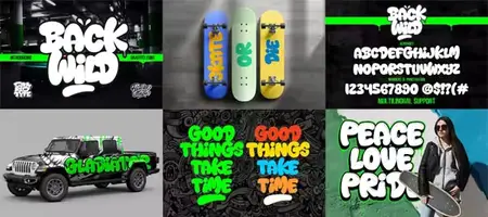 Back Wild - Bold Graffiti Font