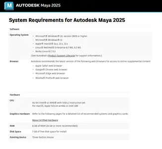 Autodesk Maya Creative 2025.1